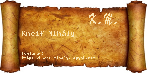 Kneif Mihály névjegykártya
