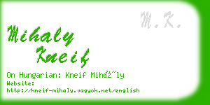 mihaly kneif business card